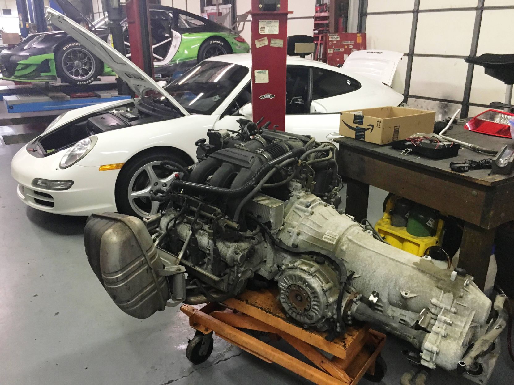 Porsche 911 engine removed due to rat's nest (copy)